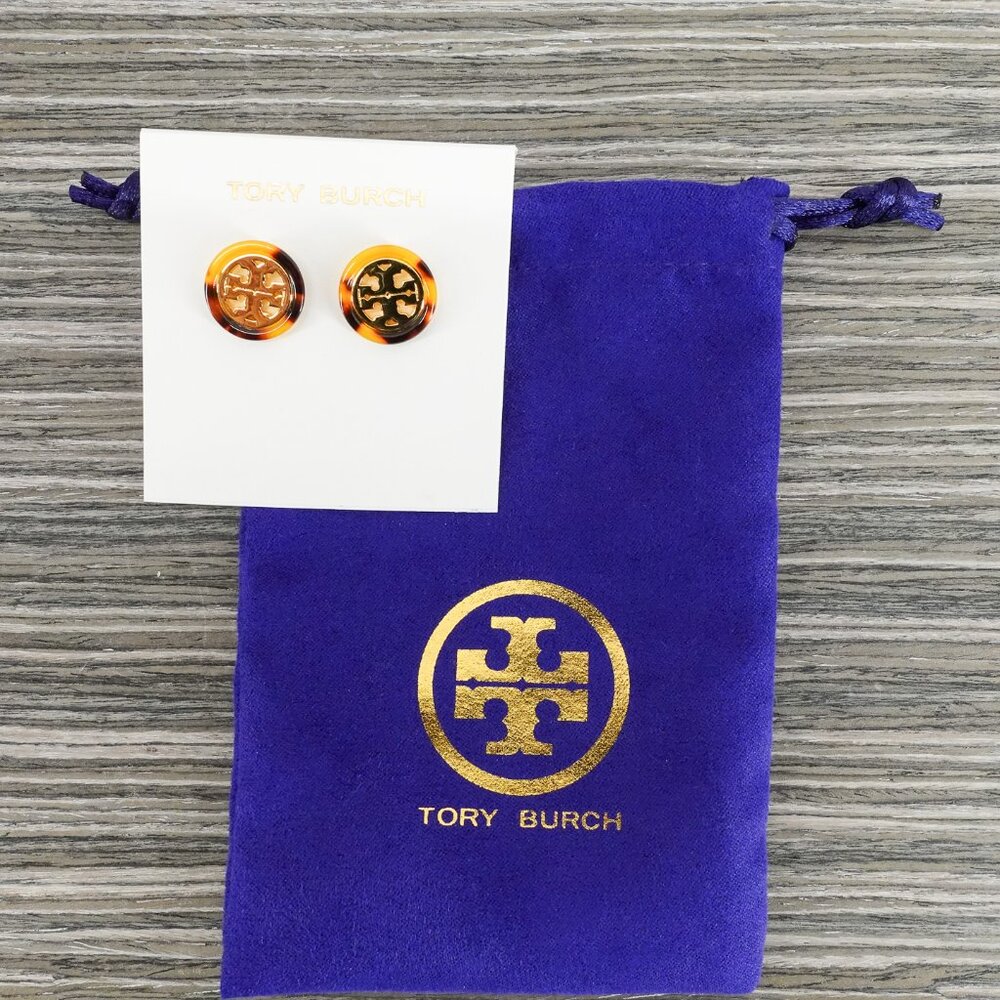 Tory Burch Women's Miller Stud Earrings Gold OS - Picture 5 of 9